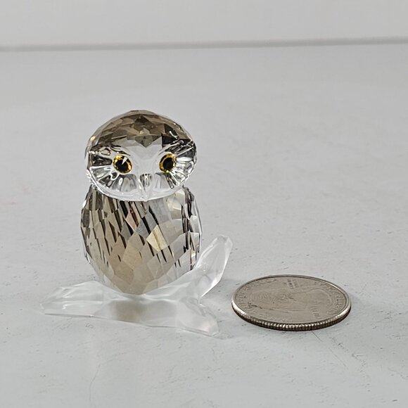 Swarovski Crystal Owl Figurine Medium Brown #1003326 Austria - Picture 7 of 8
